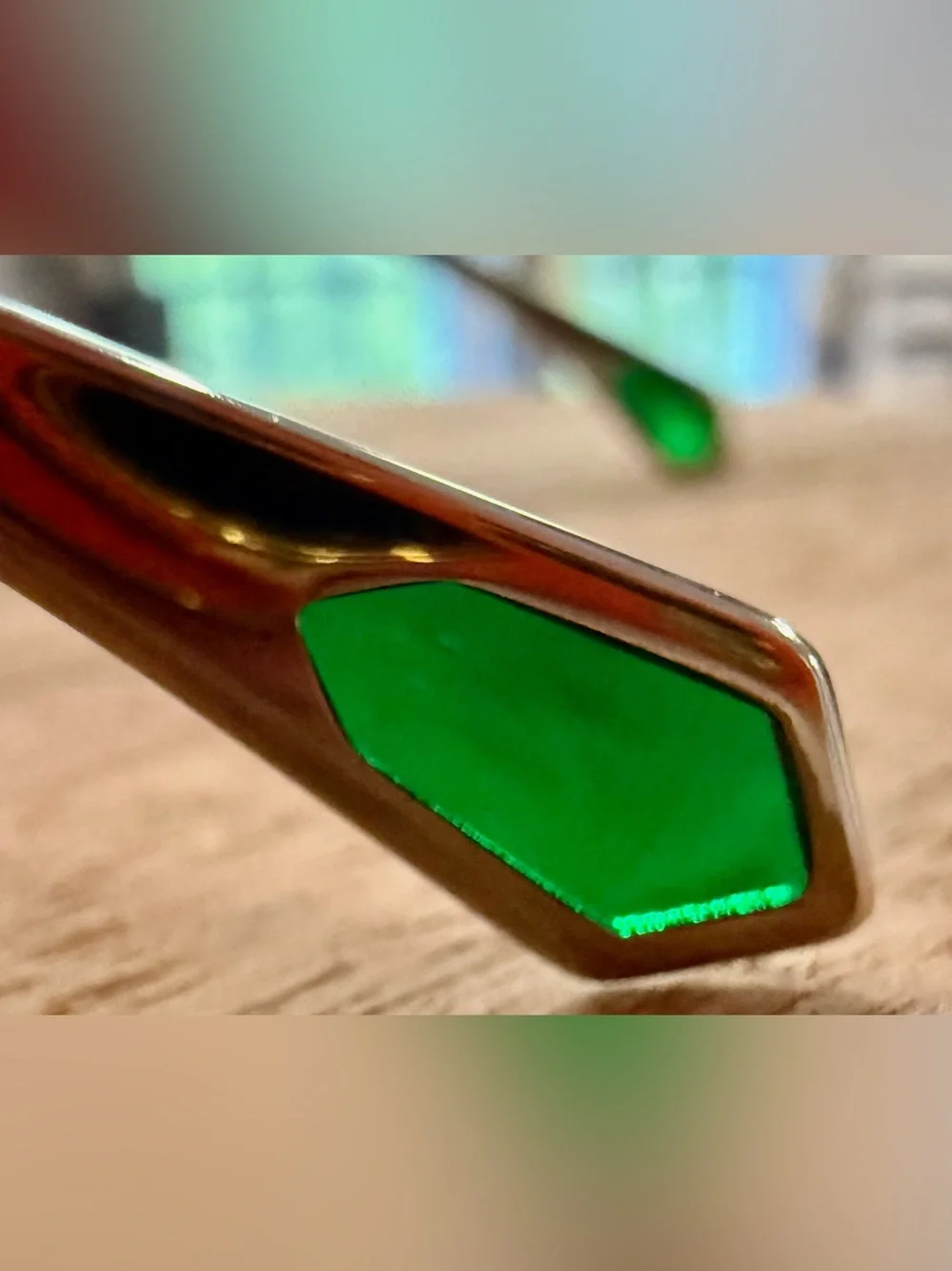 Bulgari Hexagonal Metal Eyeglasses in Gold-Tone